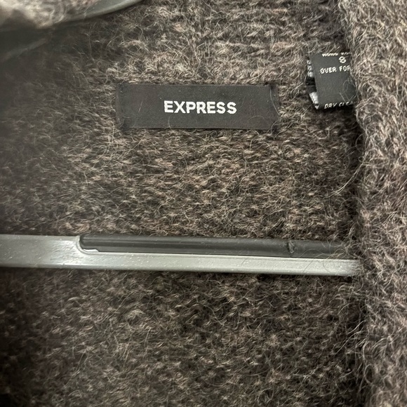 Express Brown Mohair Belted Cardigan size small - Picture 5 of 7